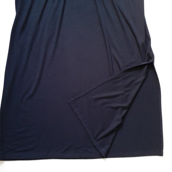 J. Jill Sleeveless Rayon Jersey Midi Dress Blue Size M - Picture 6 of 9